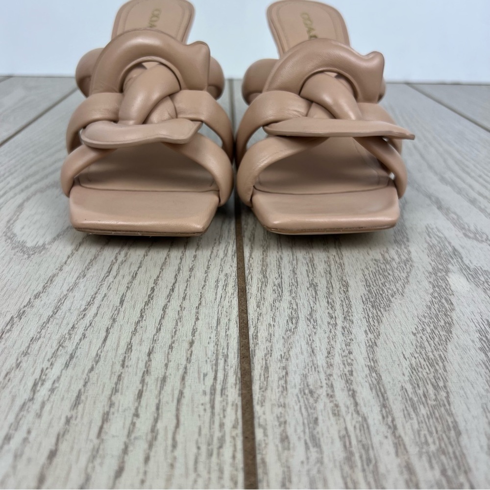 Coach Women's Kellie Leather Signature Dress Sandals 9.5B Beechwood Tan $225 - Picture 2 of 15